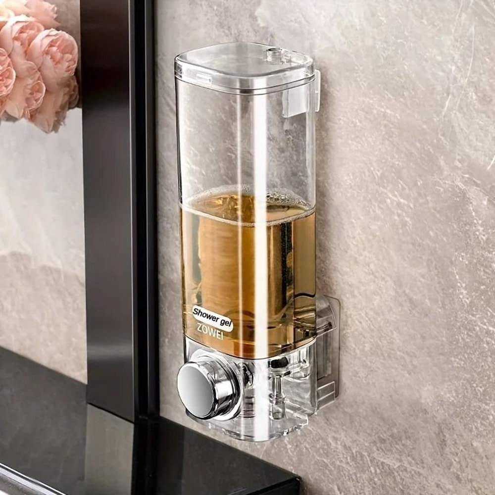 Wall Mounted Soap Dispenser No Drill Adhesive Bathroom And Kitchen Organizer 6