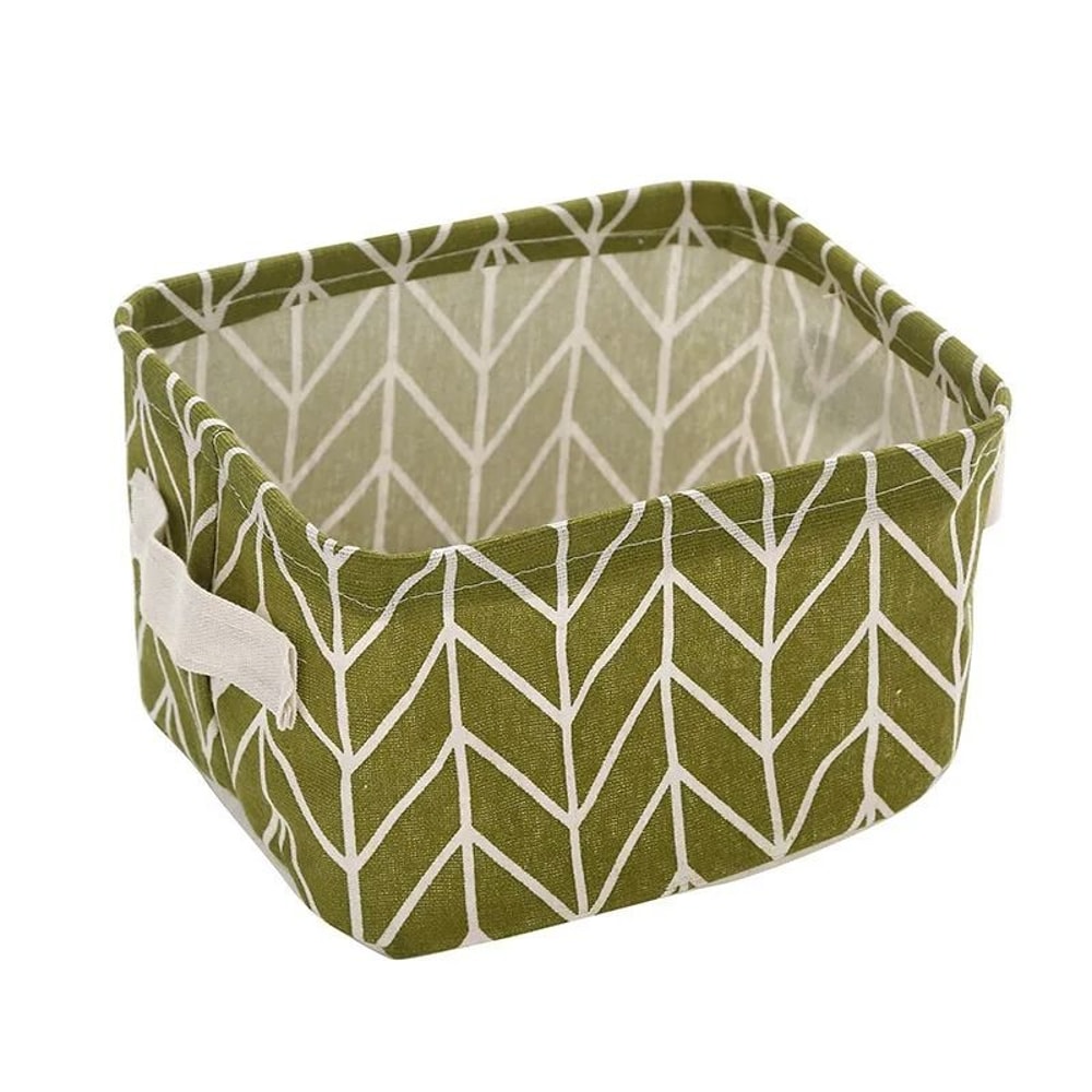 Linen Storage Basket Multi Purpose Desktop Organizer Fabric Storage Box 4