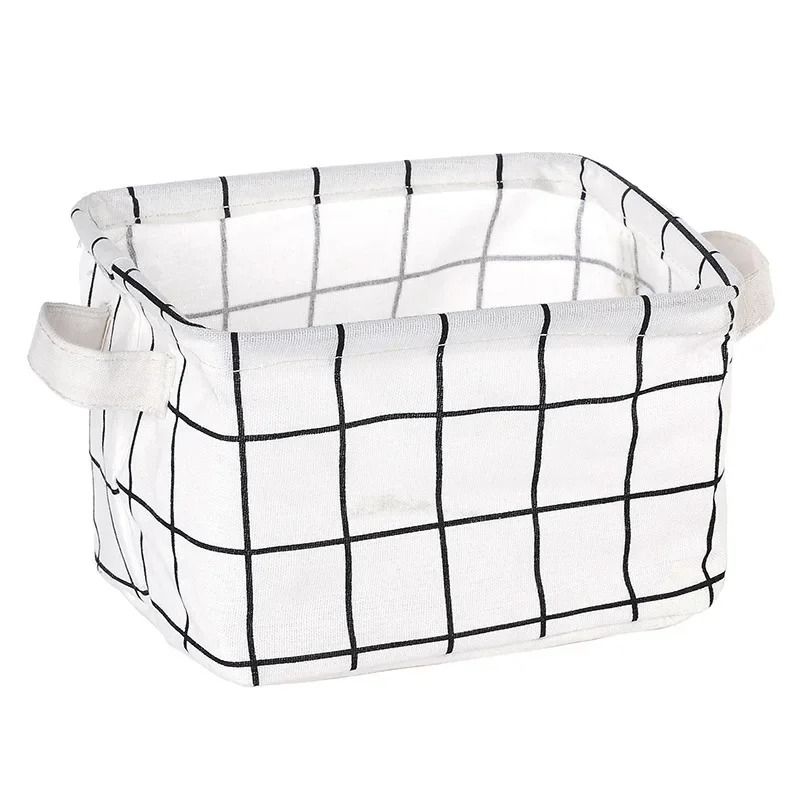 Linen Storage Basket Multi Purpose Desktop Organizer Fabric Storage Box 5