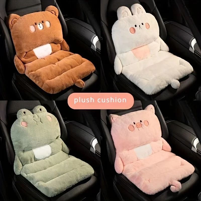 Plush Cartoon Car Seat Cushion Soft Warm Chair Pad For Car And Home 0