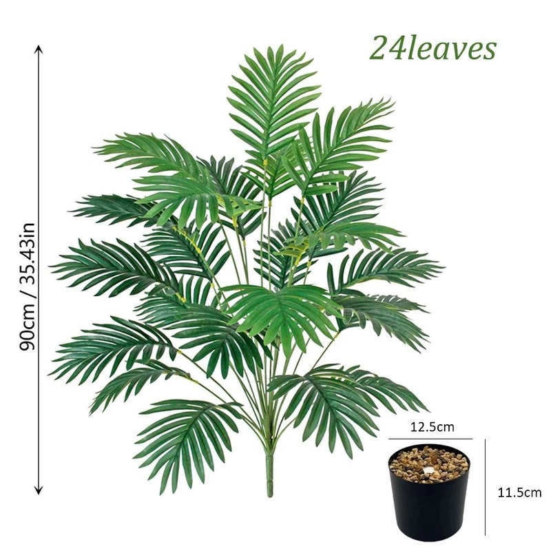 Artificial Areca Palm Tree In Pot Realistic Indoor Decorative Fake Plant 2