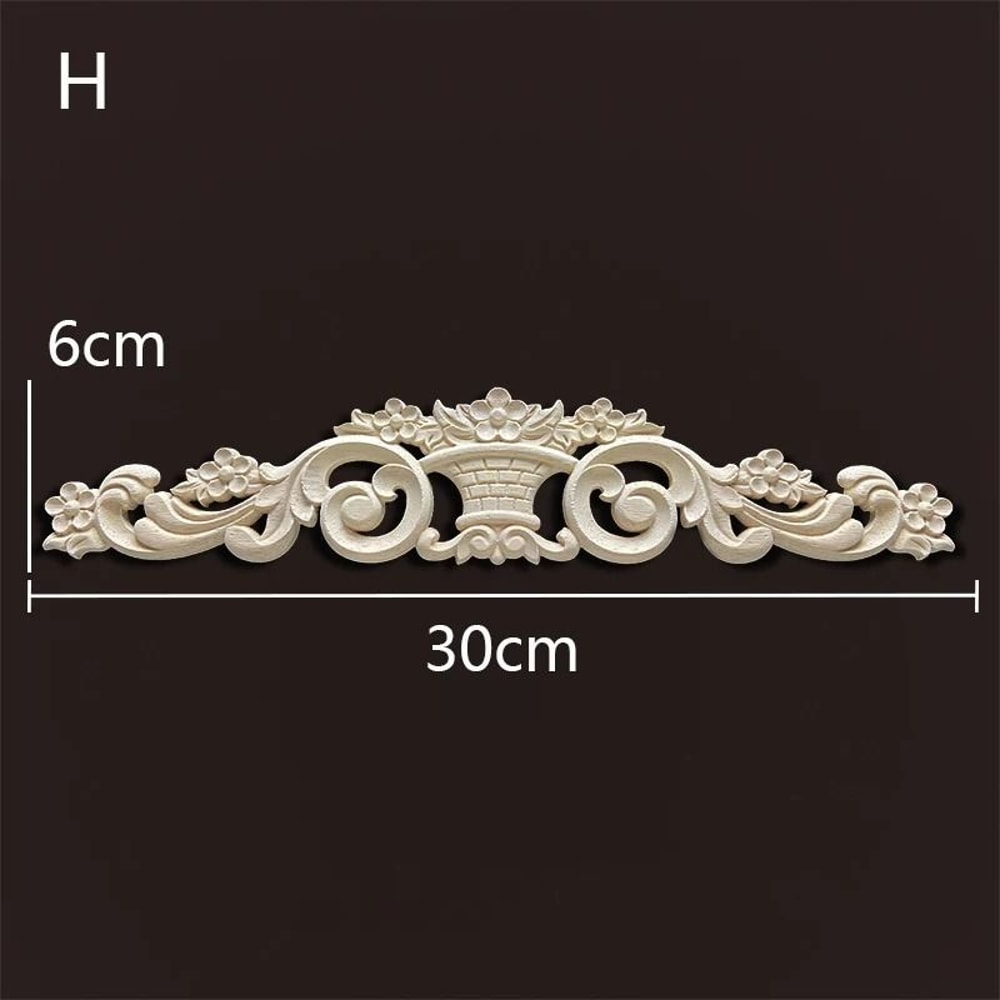 Vintage Carved Wood Appliques Decorative Wood Trim For Furniture And Home Decor 7