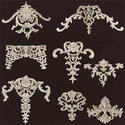 vintage wood corner appliques carved wood corner decor for furniture and walls