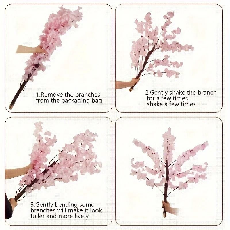 Artificial Cherry Blossom Tree Pink Faux Cherry Tree Decor For Weddings And Home 5