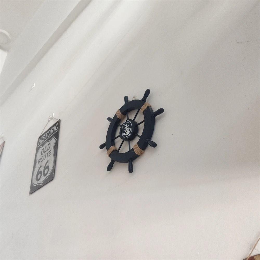 Vintage Nautical Ship Wheel Decor Wooden Boat Helm Wall Decoration 8