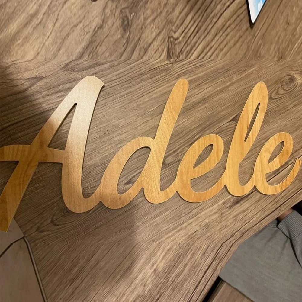 Personalized Wooden Name Sign Custom Nursery Wall Decor Baby Name Sign 0