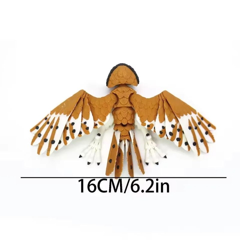 3D Printed Eagle Hawk Movable Bird Figurine For Home Decor And Display 5