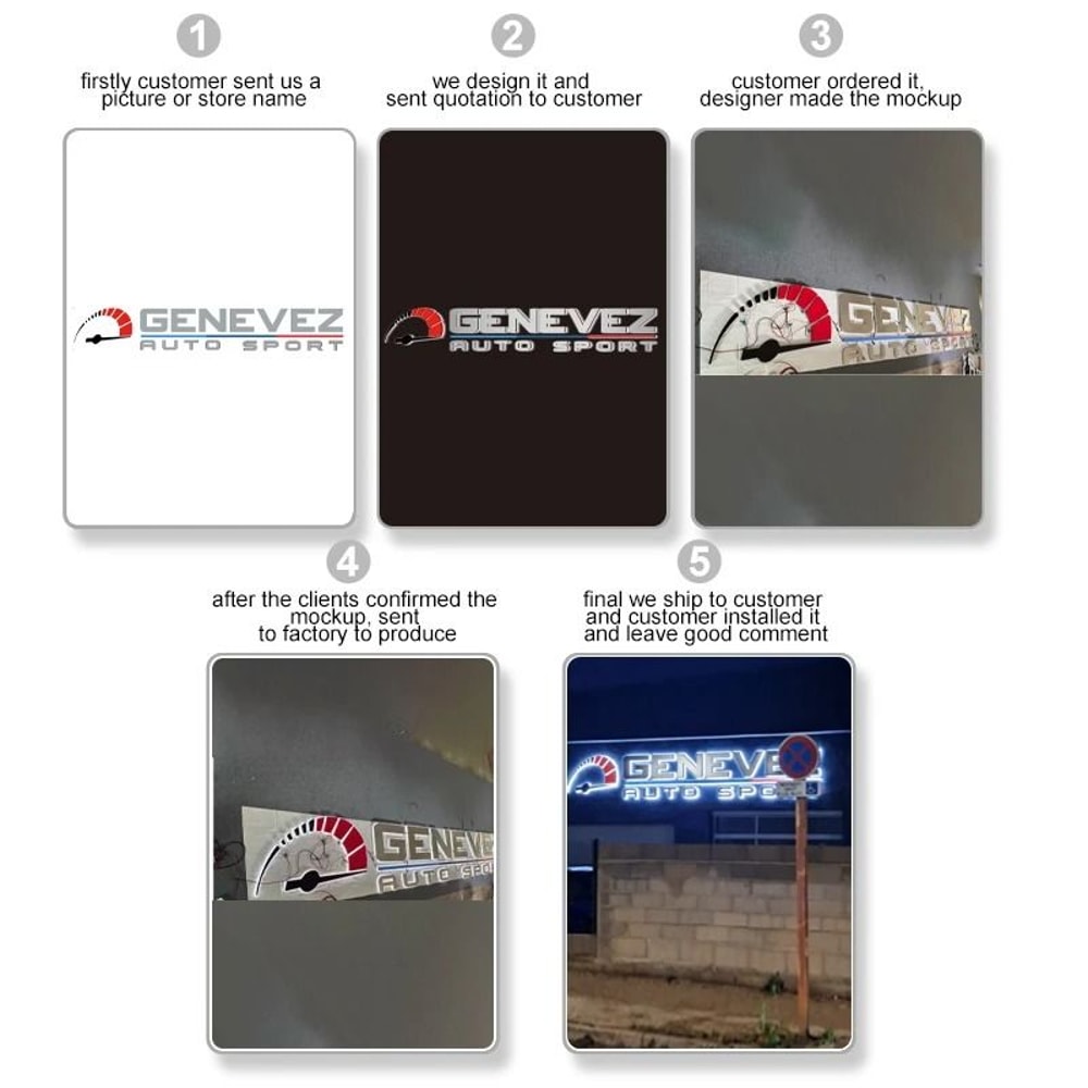 Custom LED Backlit Metal Logo Sign For Business Wall Display 1