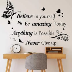 inspirational wall stickers with butterfly decals removable motivational wall decor