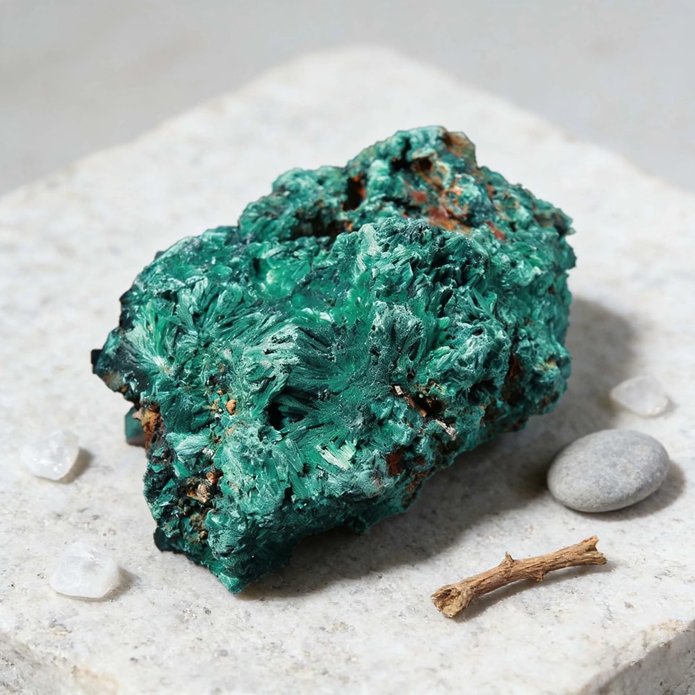Natural Raw Malachite Crystal Rough Stone Decorative Healing Specimen 4