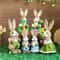 Easter Bunny Decoration Cute Rabbit Figurine Holiday Home Decor 16