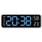 Smart LED Wall Clock Silent Digital Desk Clock With Thermometer Calendar 2