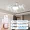 Modern LED Ceiling Fan With Light Remote Control 3 Speed Adjustable 8