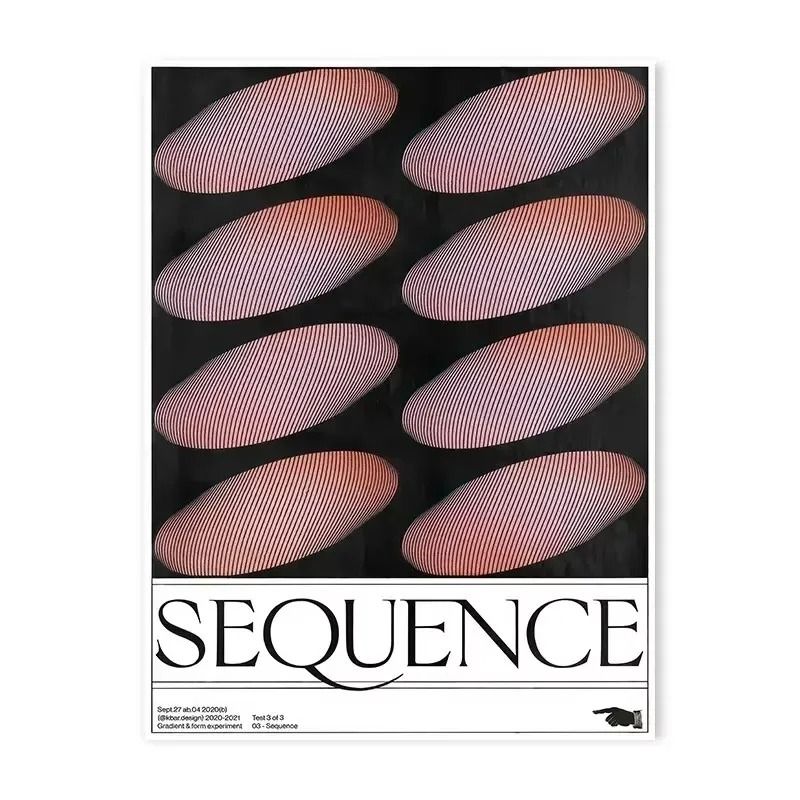 Modern Abstract Blue Waves Poster Open Your Mind Wall Art Print 0