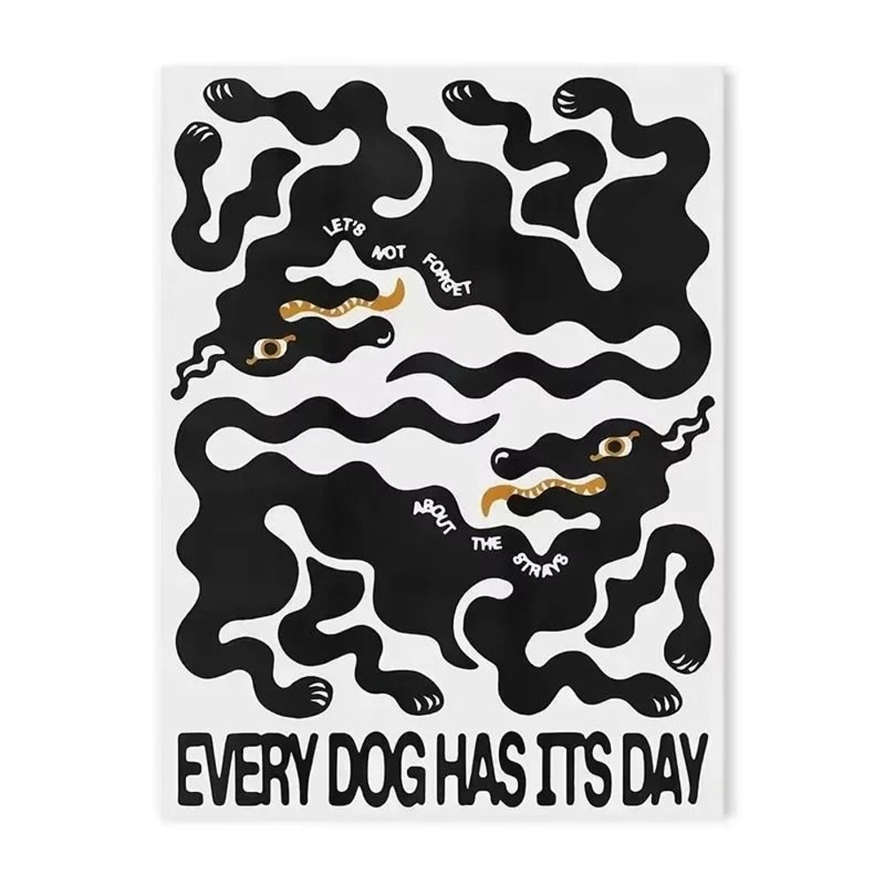 Modern Abstract Blue Waves Poster Open Your Mind Wall Art Print 11