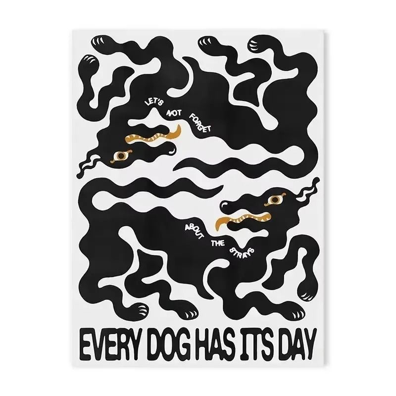 Modern Abstract Blue Waves Poster Open Your Mind Wall Art Print 11