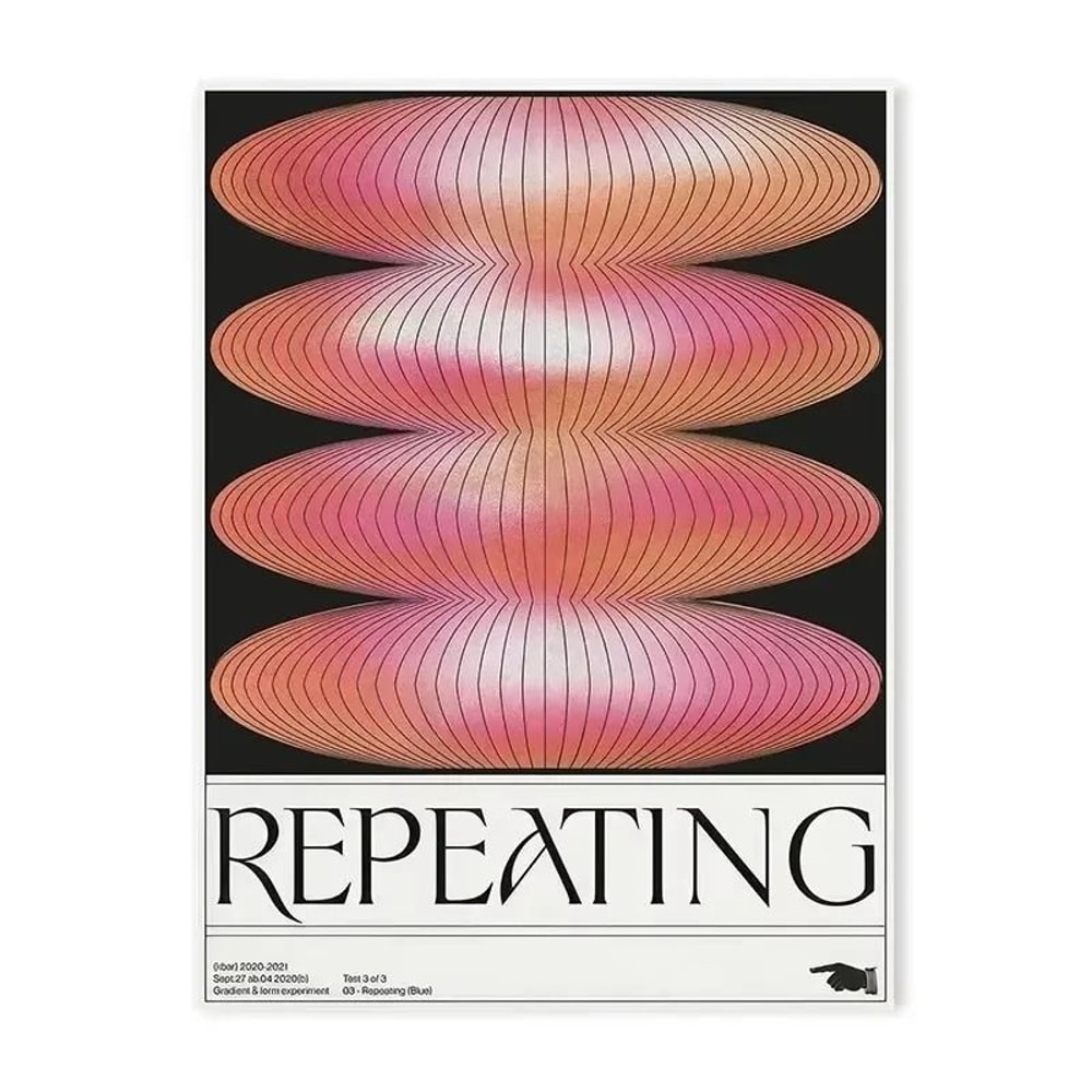 Modern Abstract Blue Waves Poster Open Your Mind Wall Art Print 7