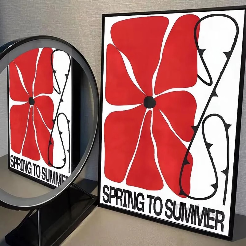 Modern Abstract Blue Waves Poster Open Your Mind Wall Art Print 20