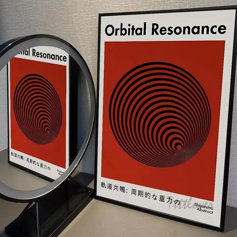 Modern Abstract Blue Waves Poster Open Your Mind Wall Art Print 24