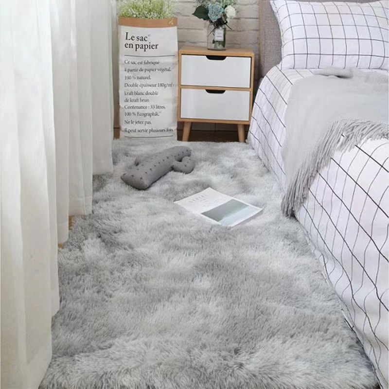 Fluffy Tie Dye Shag Rug Soft Non Slip Bedroom Area Carpet 8