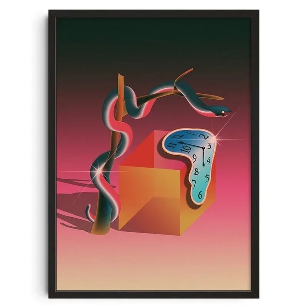 Retro Abstract Canvas Wall Art Nourishing Soul Aesthetic Poster Print 15