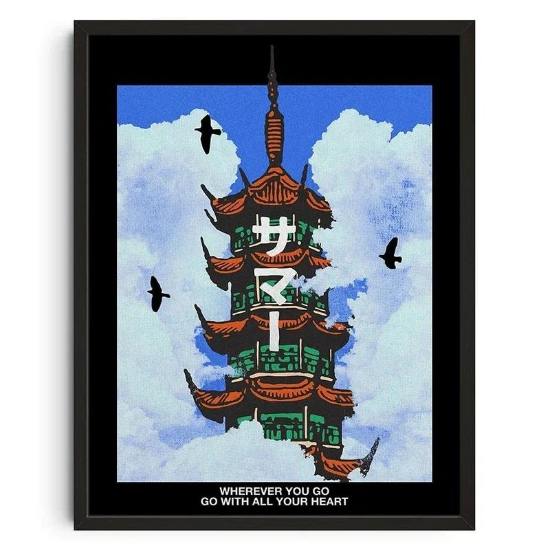 Retro Abstract Canvas Wall Art Nourishing Soul Aesthetic Poster Print 20