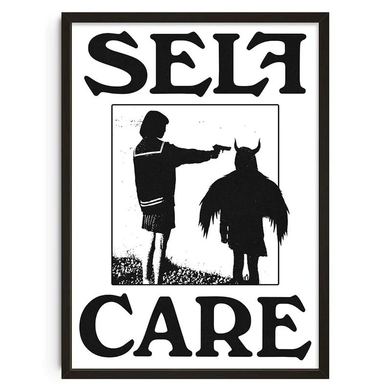 Retro Abstract Canvas Wall Art Nourishing Soul Aesthetic Poster Print 22