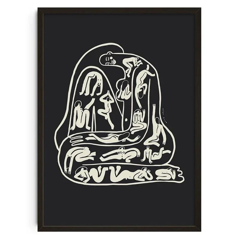 Retro Abstract Canvas Wall Art Nourishing Soul Aesthetic Poster Print 23