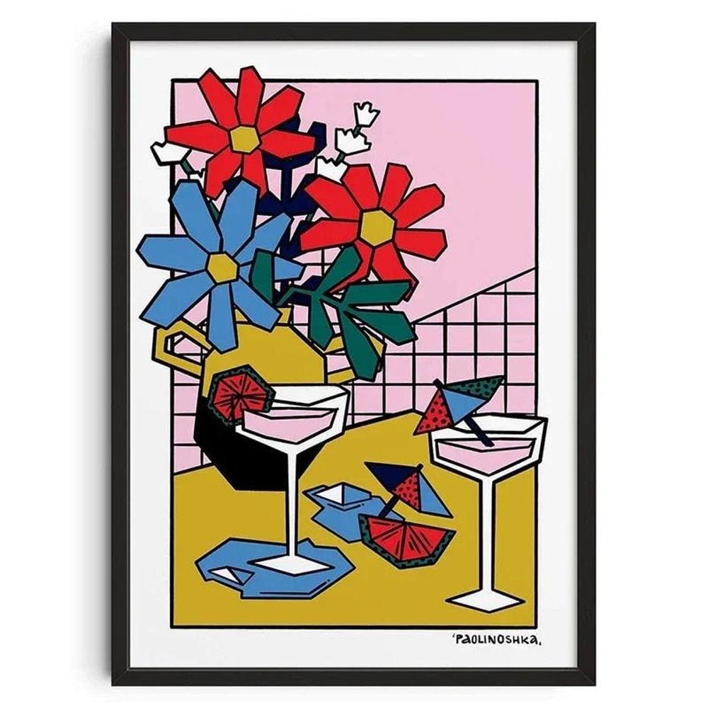 Retro Abstract Canvas Wall Art Nourishing Soul Aesthetic Poster Print 26