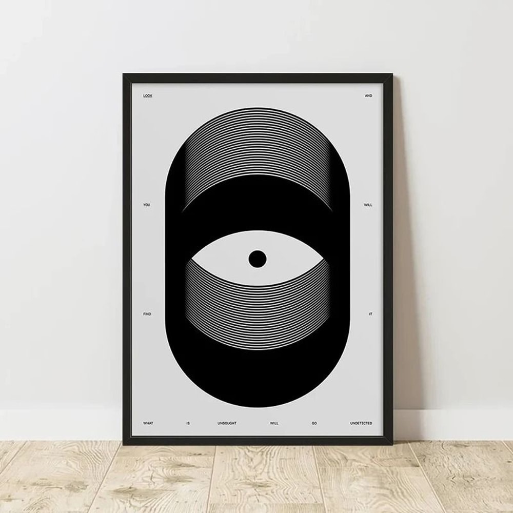 Classic Retro Abstract Canvas Poster Frameless Wall Art Print 10