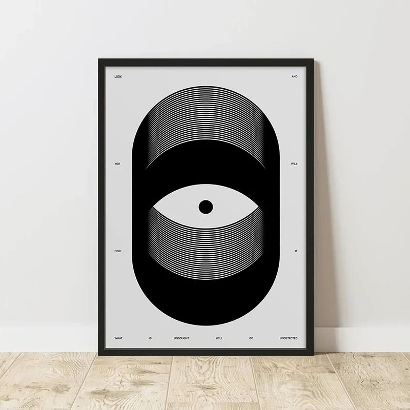 Classic Retro Abstract Canvas Poster Frameless Wall Art Print 10