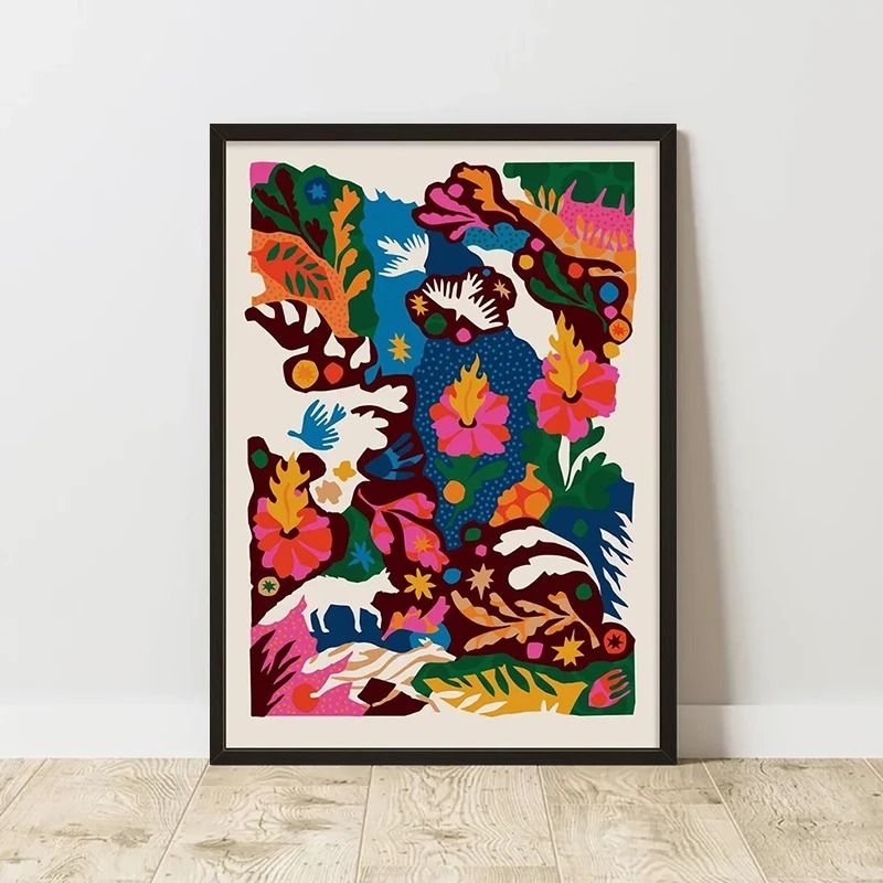 Classic Retro Abstract Canvas Poster Frameless Wall Art Print 8