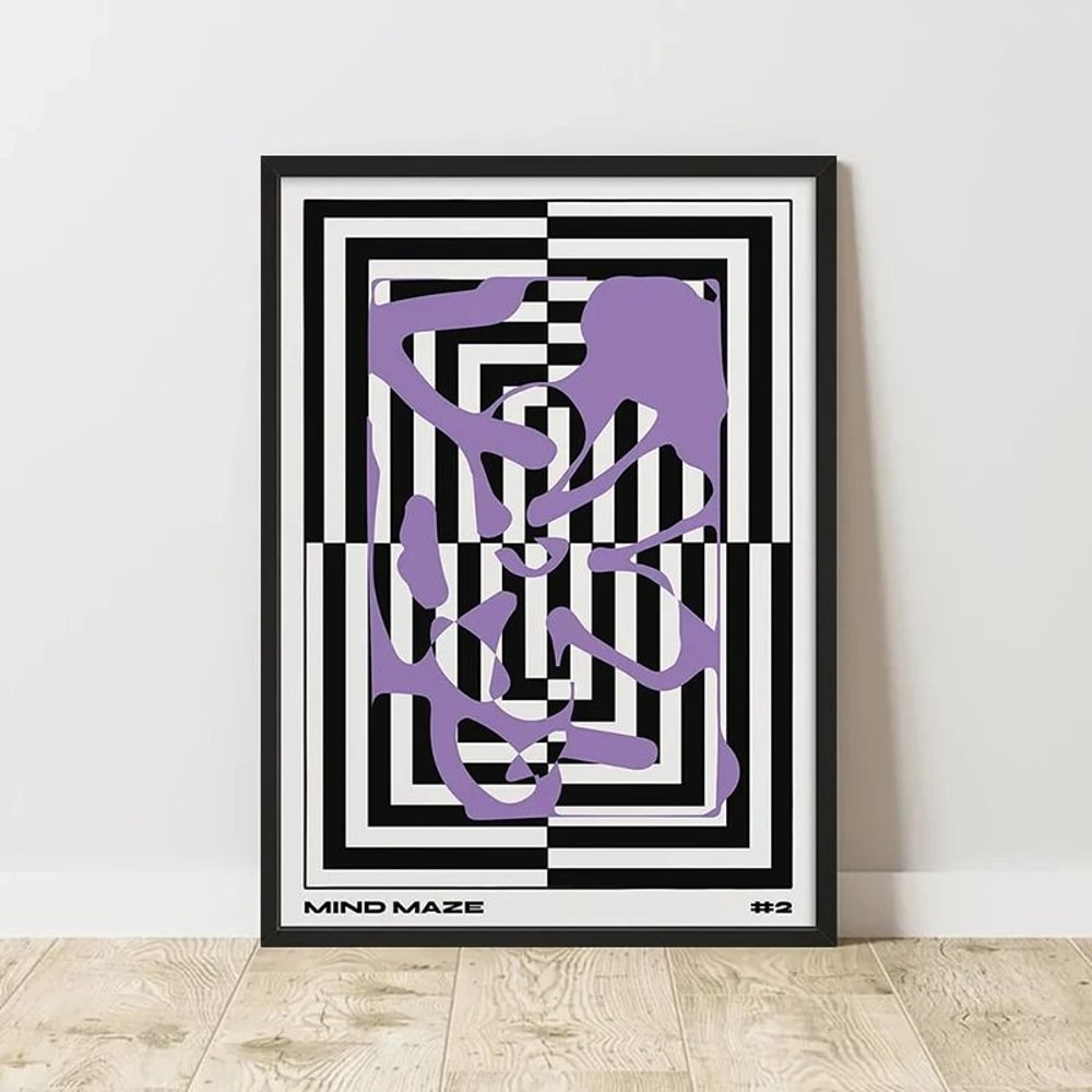 Classic Retro Abstract Canvas Poster Frameless Wall Art Print 22