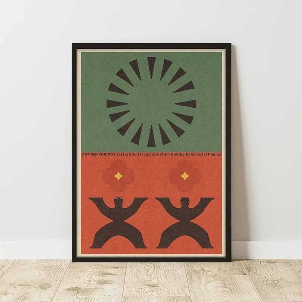 Classic Retro Abstract Canvas Poster Frameless Wall Art Print 23