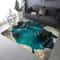 3D Ocean Desert Crack Rug Non Slip Washable Beach Style Carpet 7
