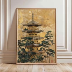 japanese wall art canvas poster asian animal decor for modern living room