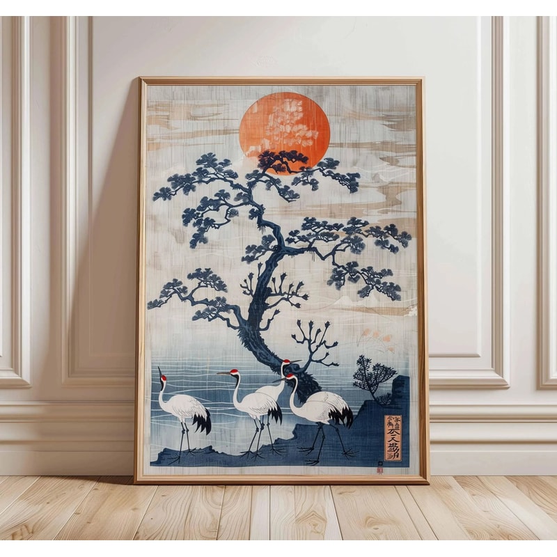 Japanese Wall Art Canvas Poster Asian Animal Decor For Modern Living Room 21