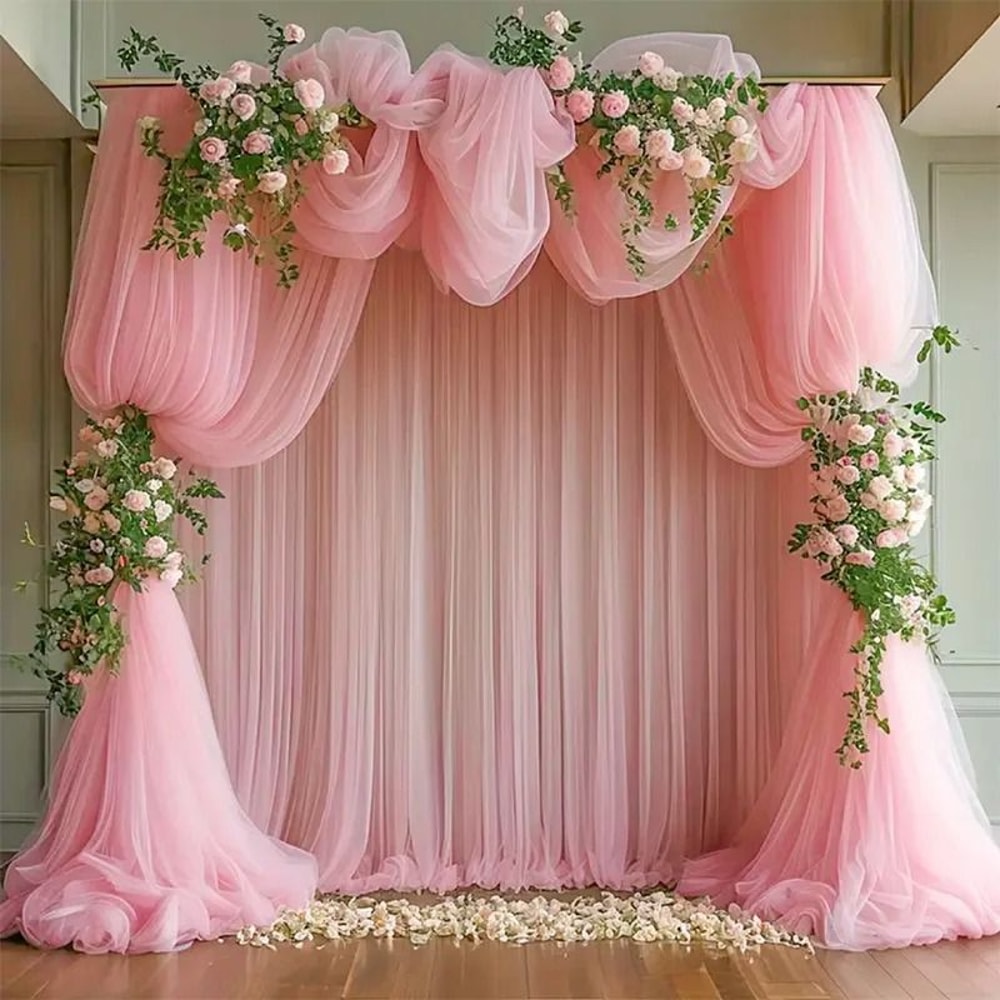 Elegant Gauze Table Runner Sheer Boho Wedding Table Decor For Events 3