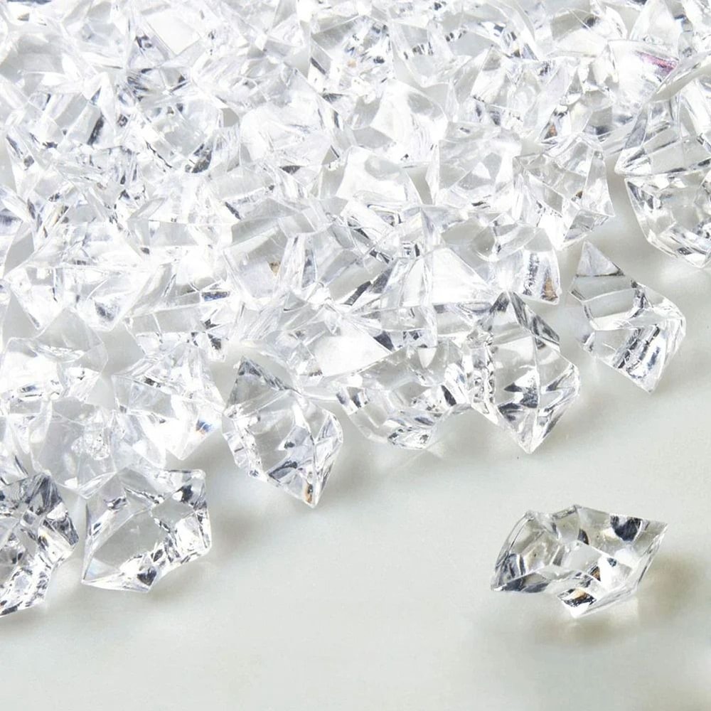 Fake Crushed Ice Stones Acrylic Vase Filler Clear Decorative Stones 3