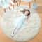 Fluffy Round Rug Black Shaggy Rug Soft Nursery Kids Room Carpet 7