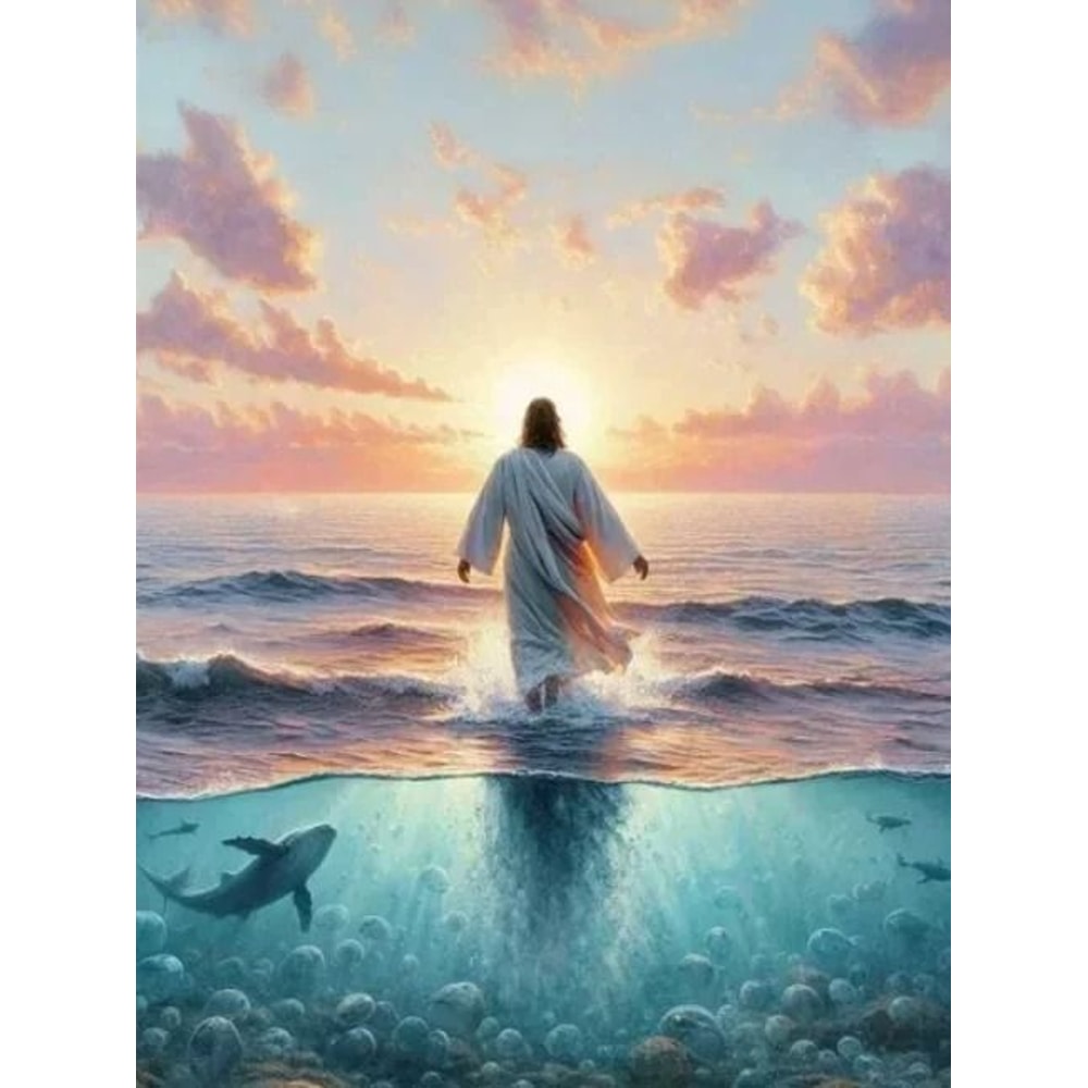 Jesus Canvas Wall Art Sacred Heart Jesus Painting Christian Wall Decor 3