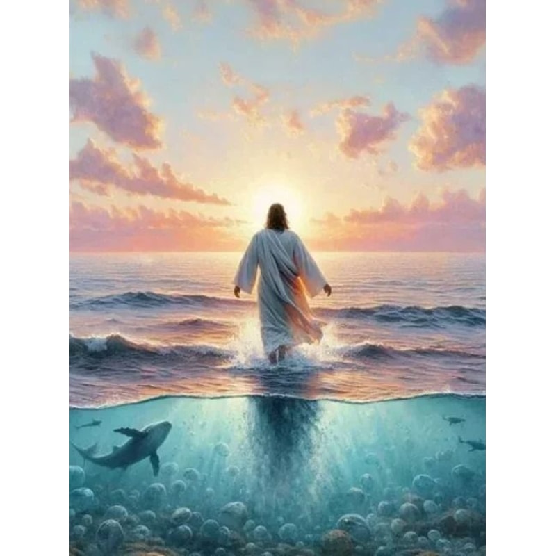 Jesus Canvas Wall Art Sacred Heart Jesus Painting Christian Wall Decor 3