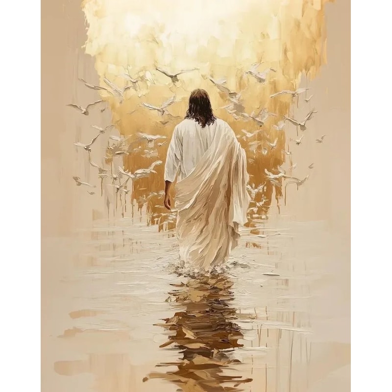 Jesus Canvas Wall Art Sacred Heart Jesus Painting Christian Wall Decor 19