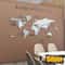 3D World Map Wall Sticker Acrylic World Map Decor Modern Wall Art 2