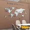 3D World Map Wall Sticker Acrylic World Map Decor Modern Wall Art 2