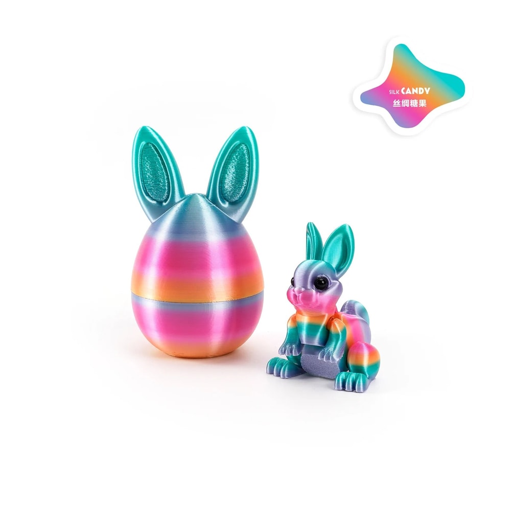 Easter Rabbit Ornament 3D Printed Bunny Decor Egg Desktop Figurine 0