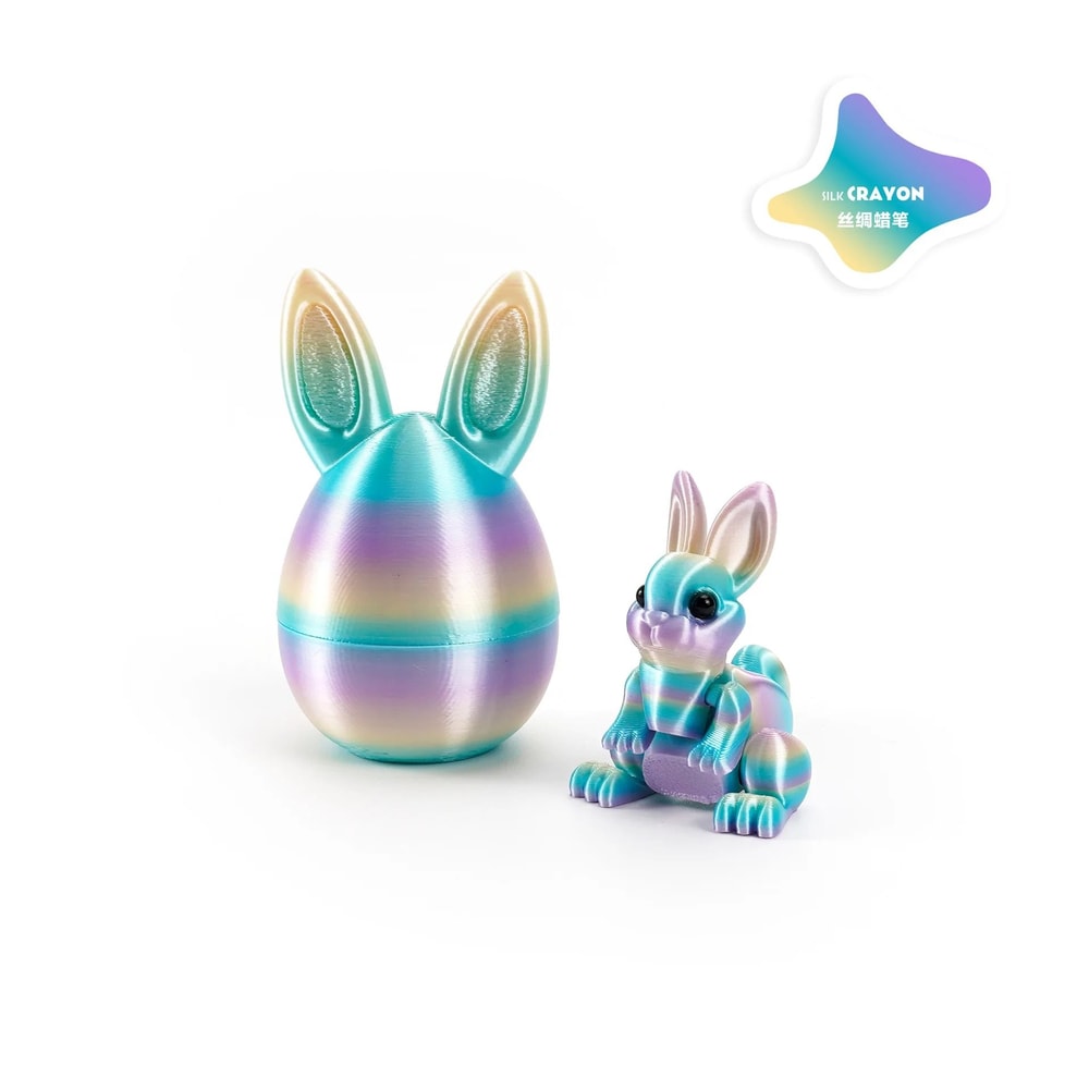 Easter Rabbit Ornament 3D Printed Bunny Decor Egg Desktop Figurine 5