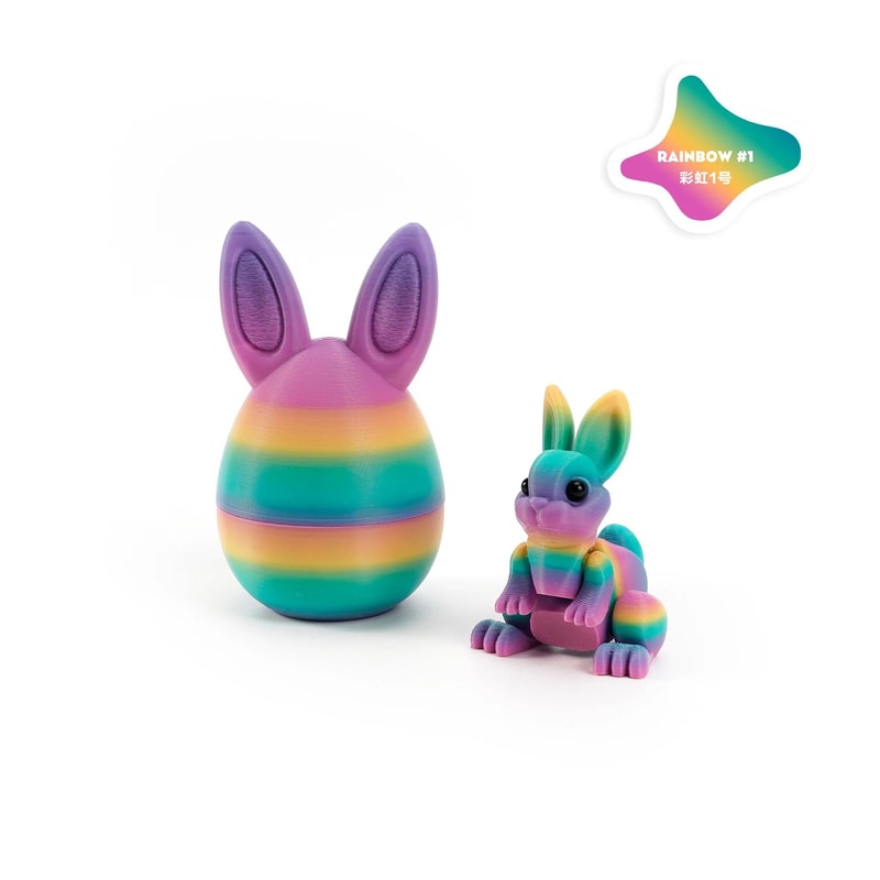 Easter Rabbit Ornament 3D Printed Bunny Decor Egg Desktop Figurine 10