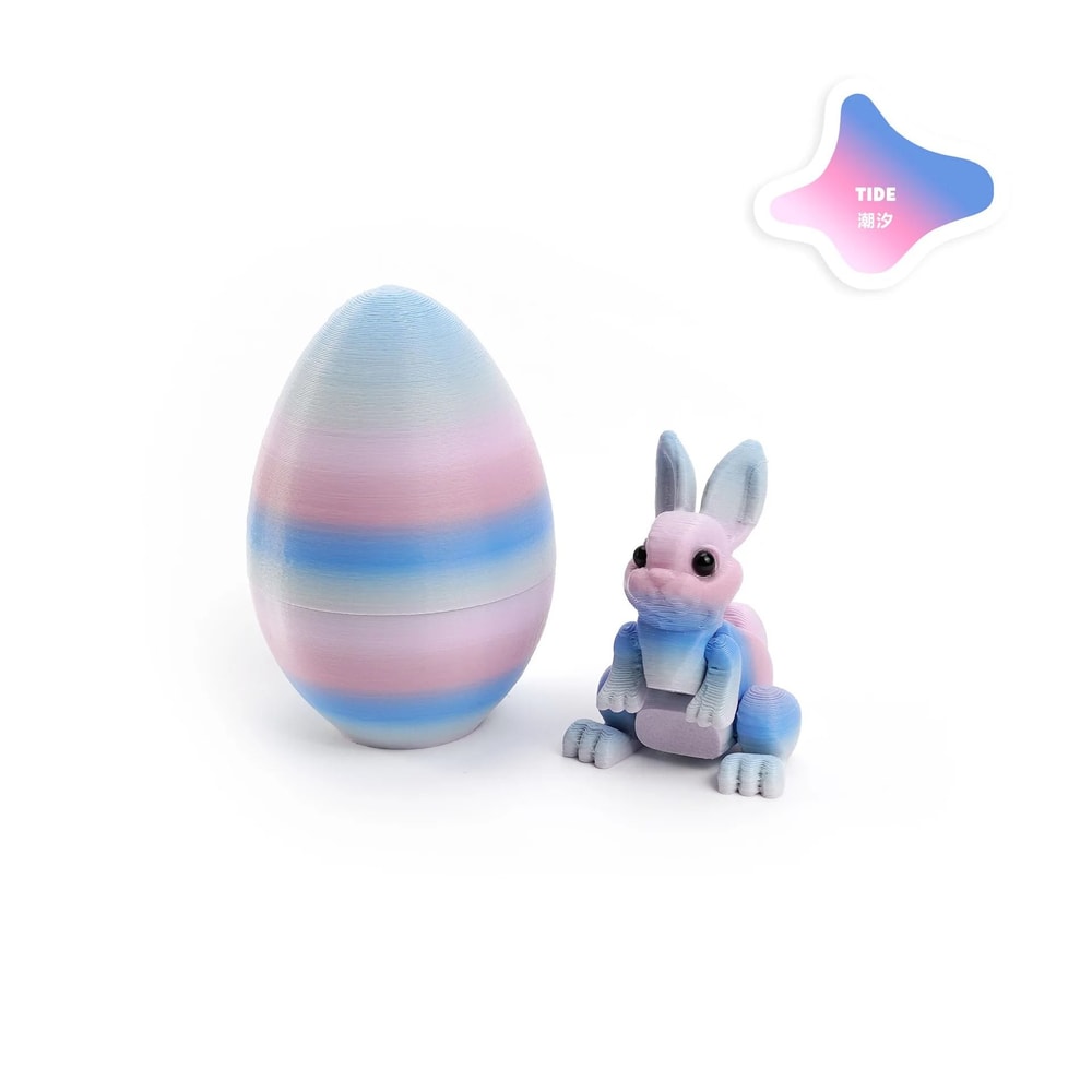 Easter Rabbit Ornament 3D Printed Bunny Decor Egg Desktop Figurine 20