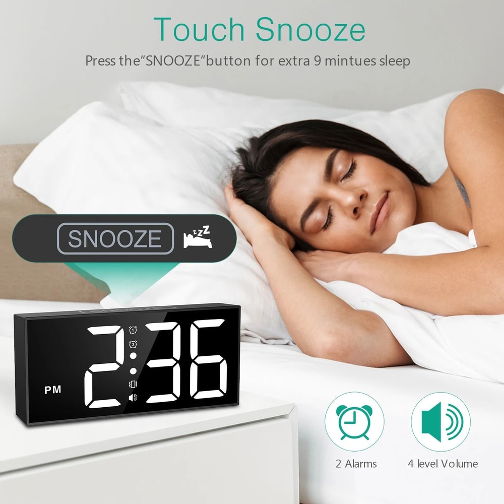 ORIA Vibrating Alarm Clock With Bed Shaker Loud Alarm Clock For Heavy Sleepers 2